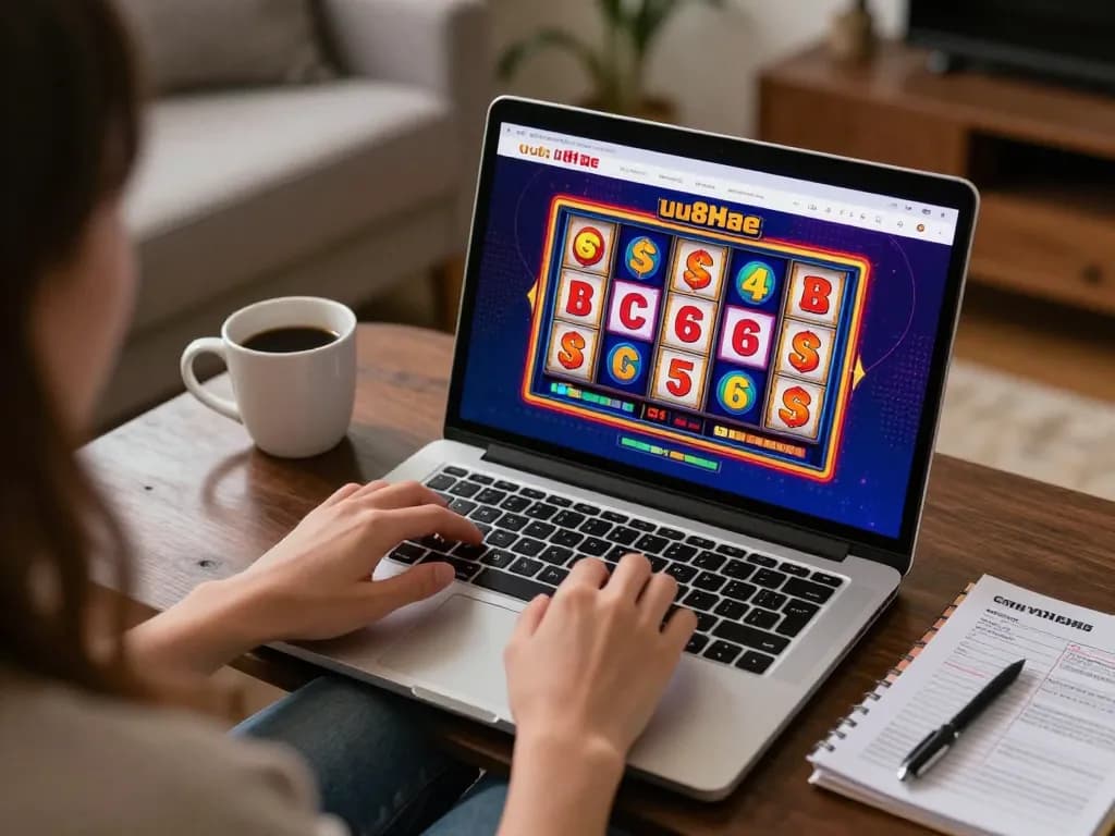 Engaging online casino gameplay on uu88ae platform with vibrant slot machine graphics