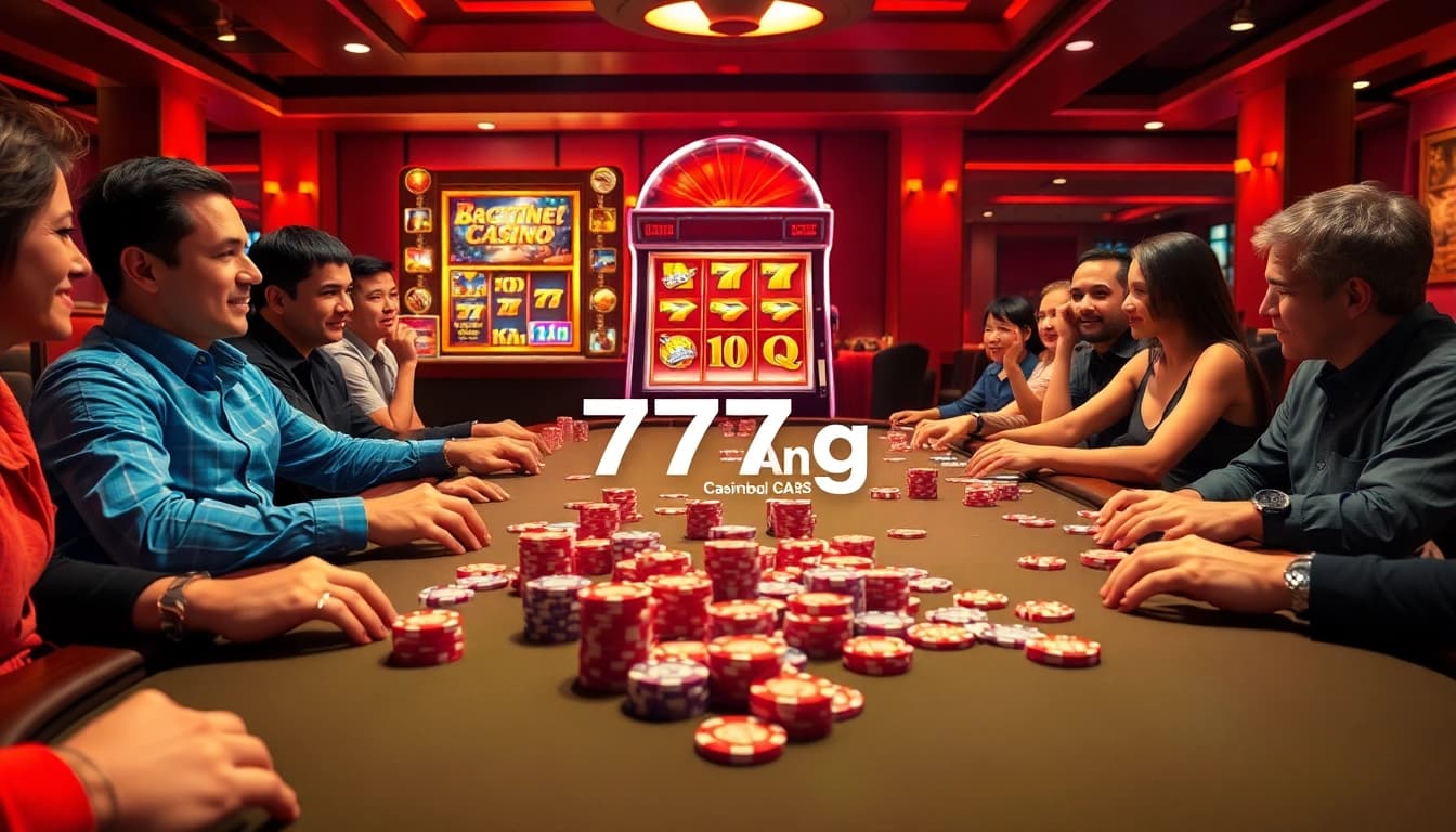 The excitement of players at a poker table enhances the appeal of the 777g App for gamers and enthusiasts.