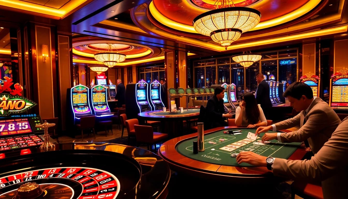 Experience the excitement of NK88 with vibrant tables and thrilling gambling action.