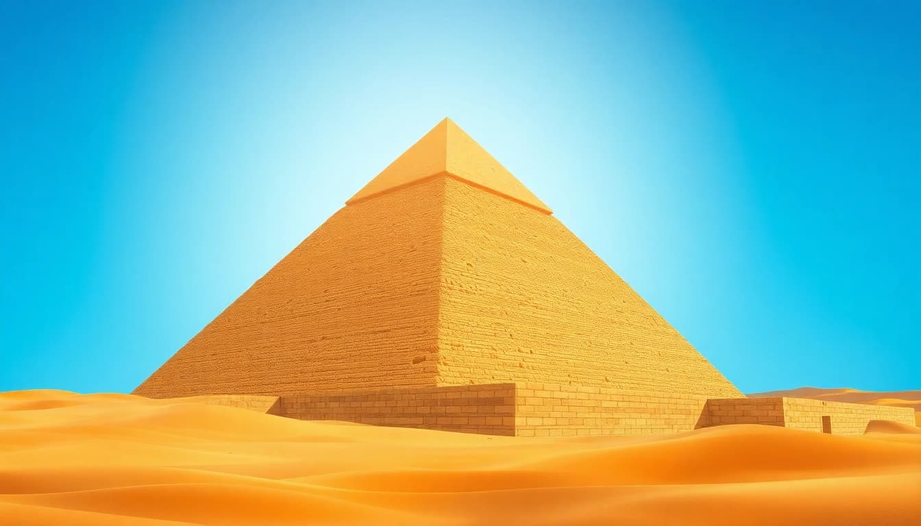 Visual representation of the Great Pyramid at Giza showcasing https://piraminds.com/ and its intricate architecture.