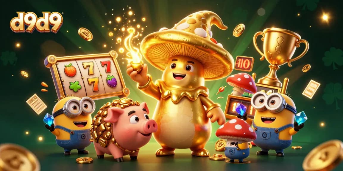 Maglaro ng mga slot games sa d9d9 gamit ang masayang wizard at mga kayamanan sa paligid.