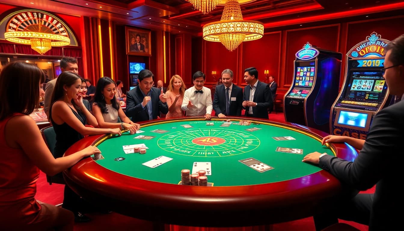 Exciting gameplay at XX88 casino featuring vibrant roulette and blackjack tables.