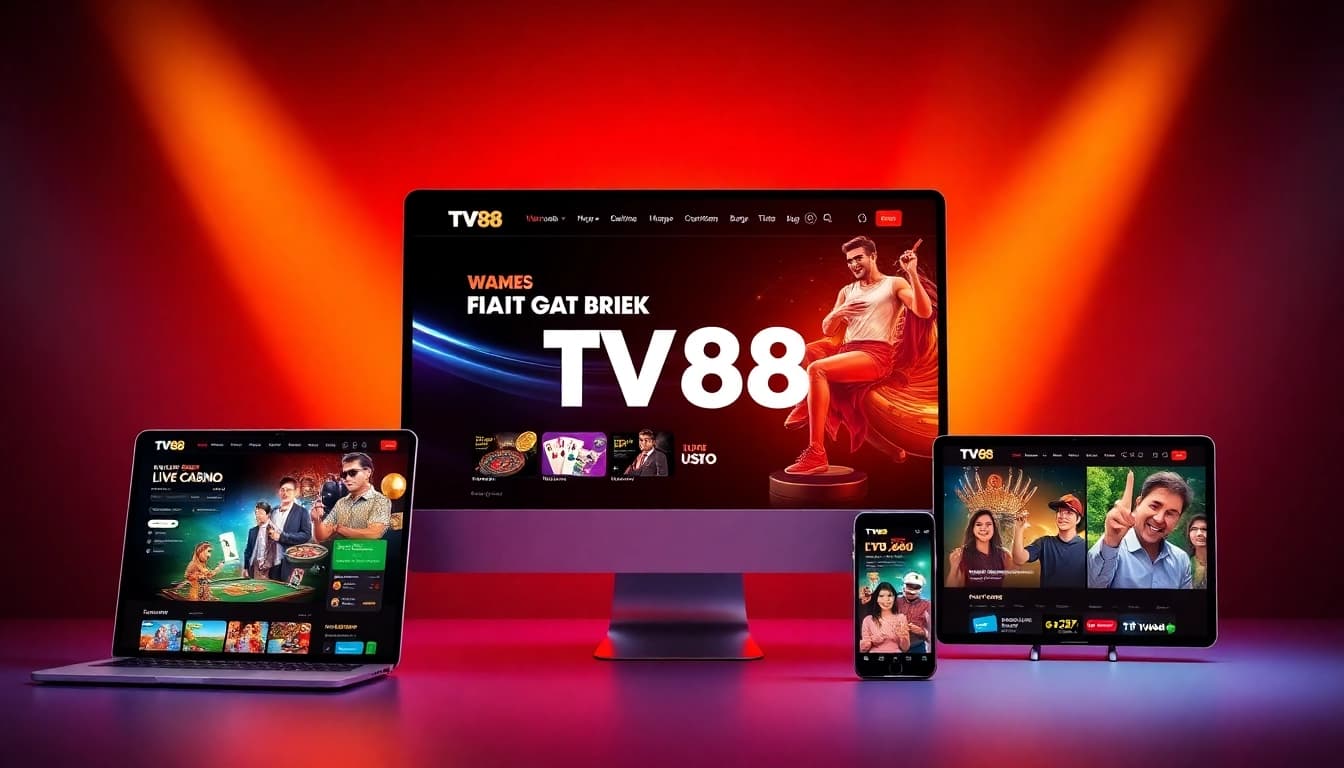 TV88's modern gaming platform interface featuring secure transactions and user-friendly design.