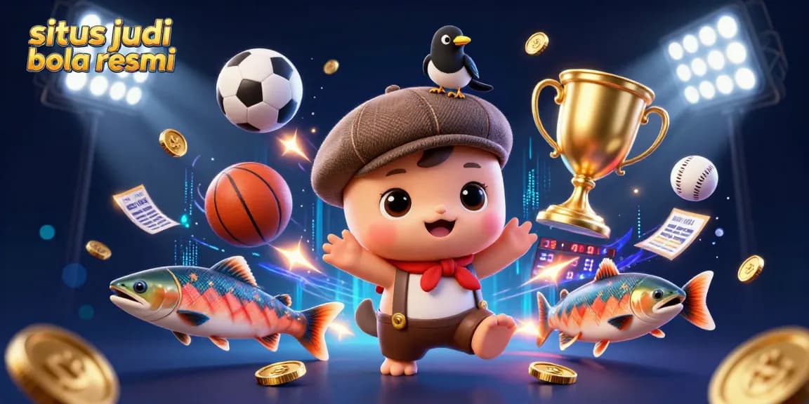 Simplify betting strategies with situs judi bola resmi featuring dynamic sports elements and playful characters.