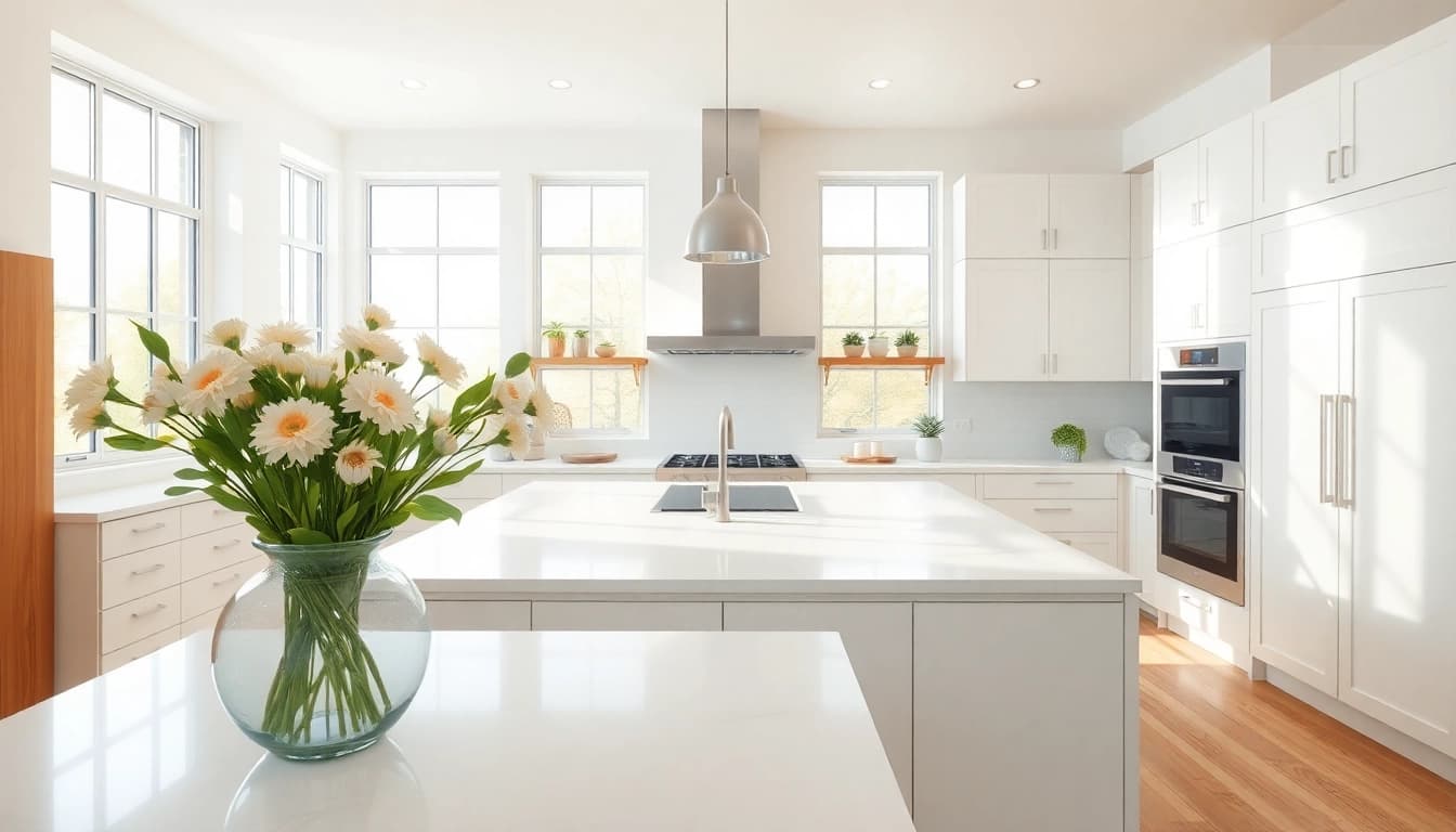 Enhance your cooking space with a modern design from https://merithome.co.uk featuring bright lighting and stylish decor.