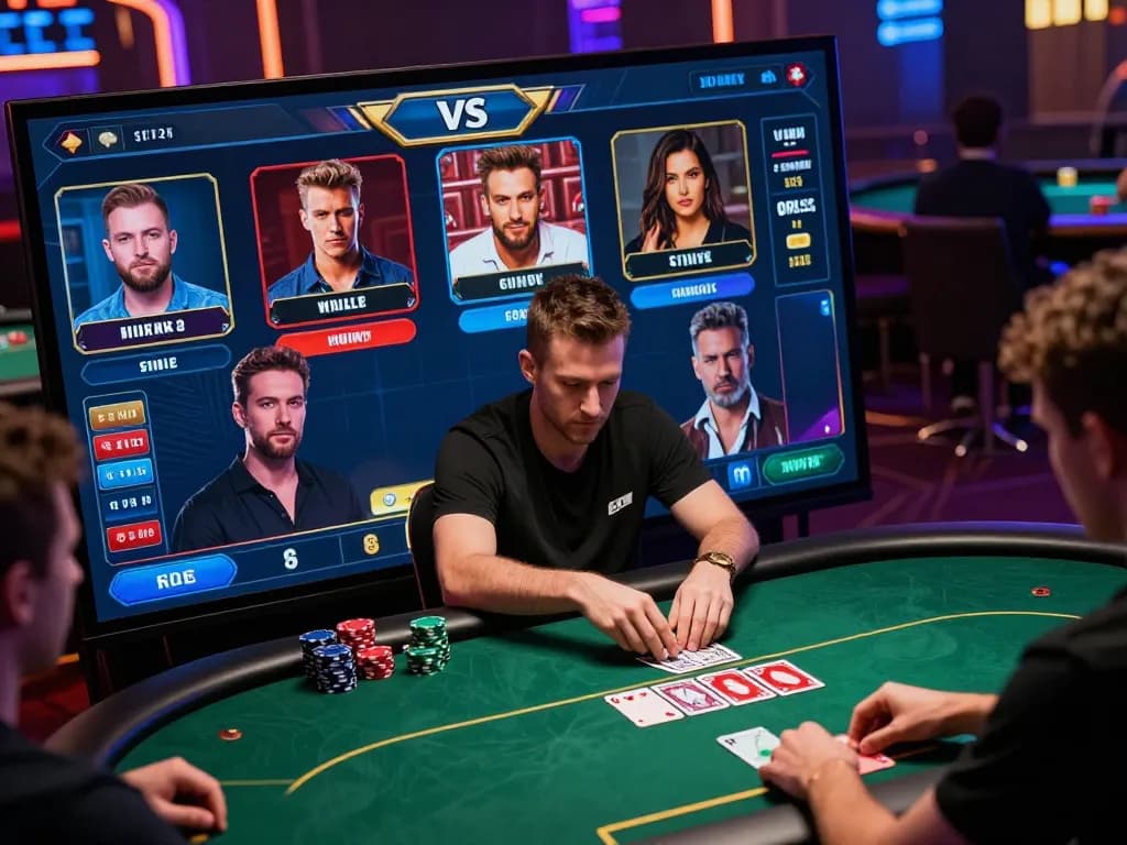 Players engaging in an online poker game on DN88 platform with vibrant graphics and community card excitement.