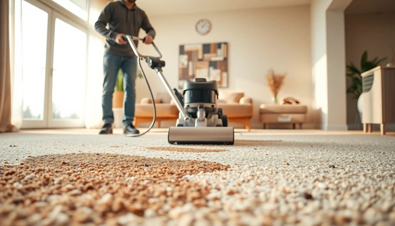 Efficient carpet cleaning Roseville CA in a bright living room with expert detail.