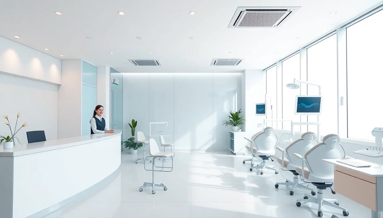 The best teeth whitening clinic in Kuala Lumpur featuring a modern reception area and friendly staff.