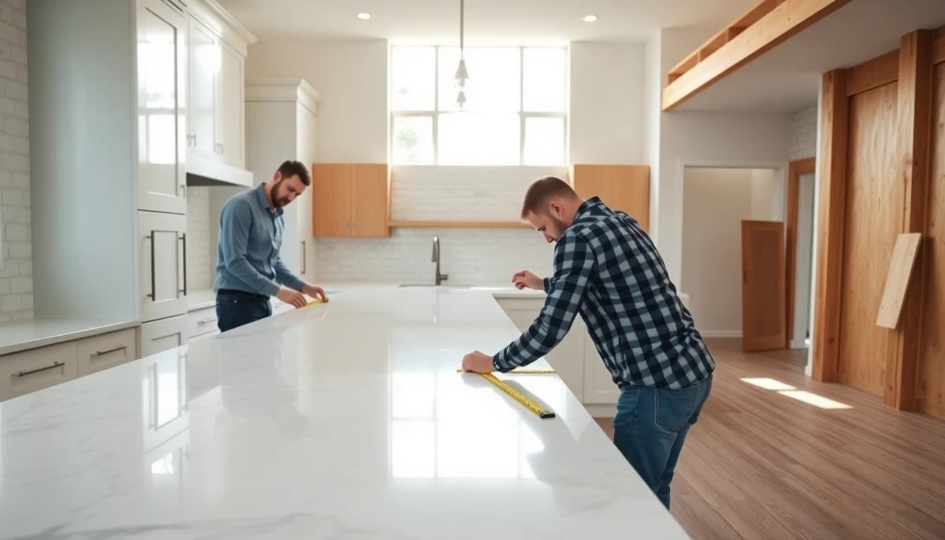 Enhance your home renovation with a modern kitchen remodel showcasing elegant design and skilled craftsmanship.