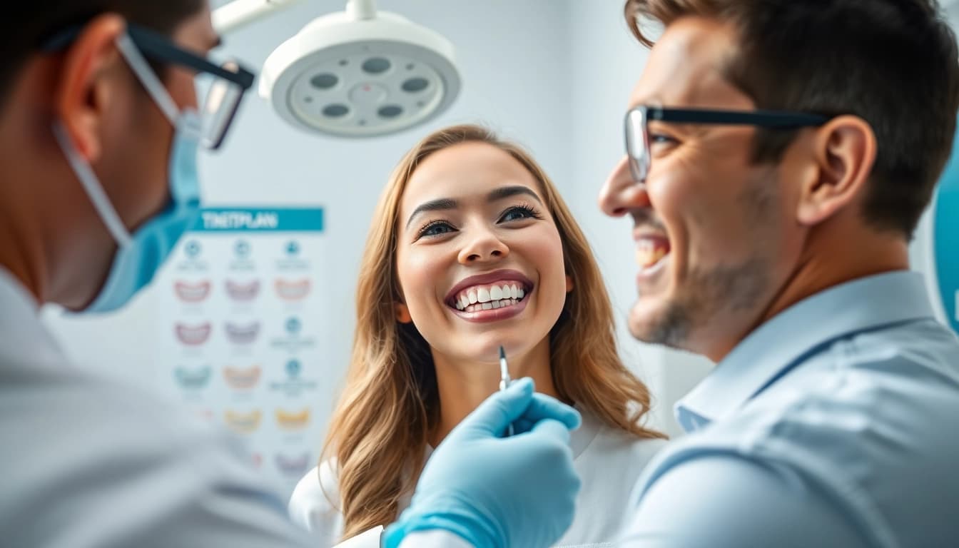 Level orthodontics consultation with a professional and a patient in a modern clinic.