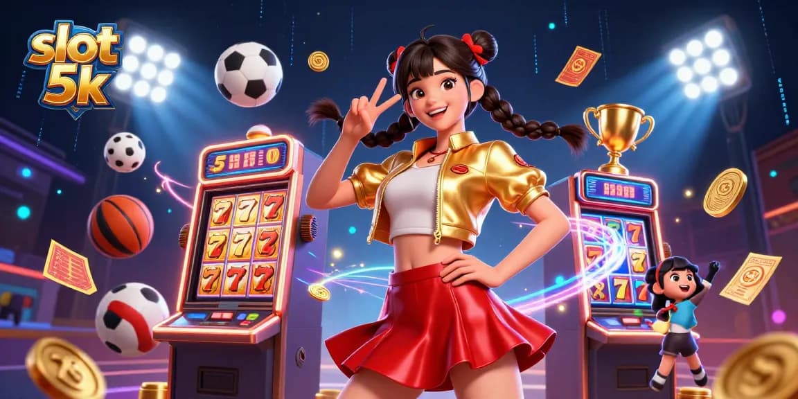 Spin and win big with slot 5k excitement in this vibrant casino scene.