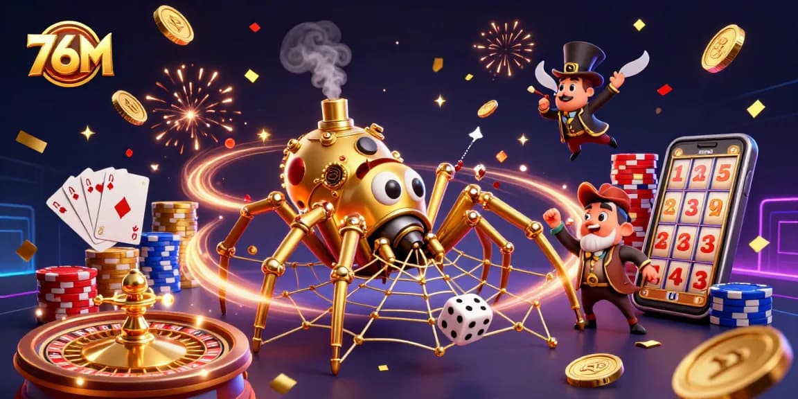 76M revela um cassino vibrante com personagens encantados e muita ação de jogos.
