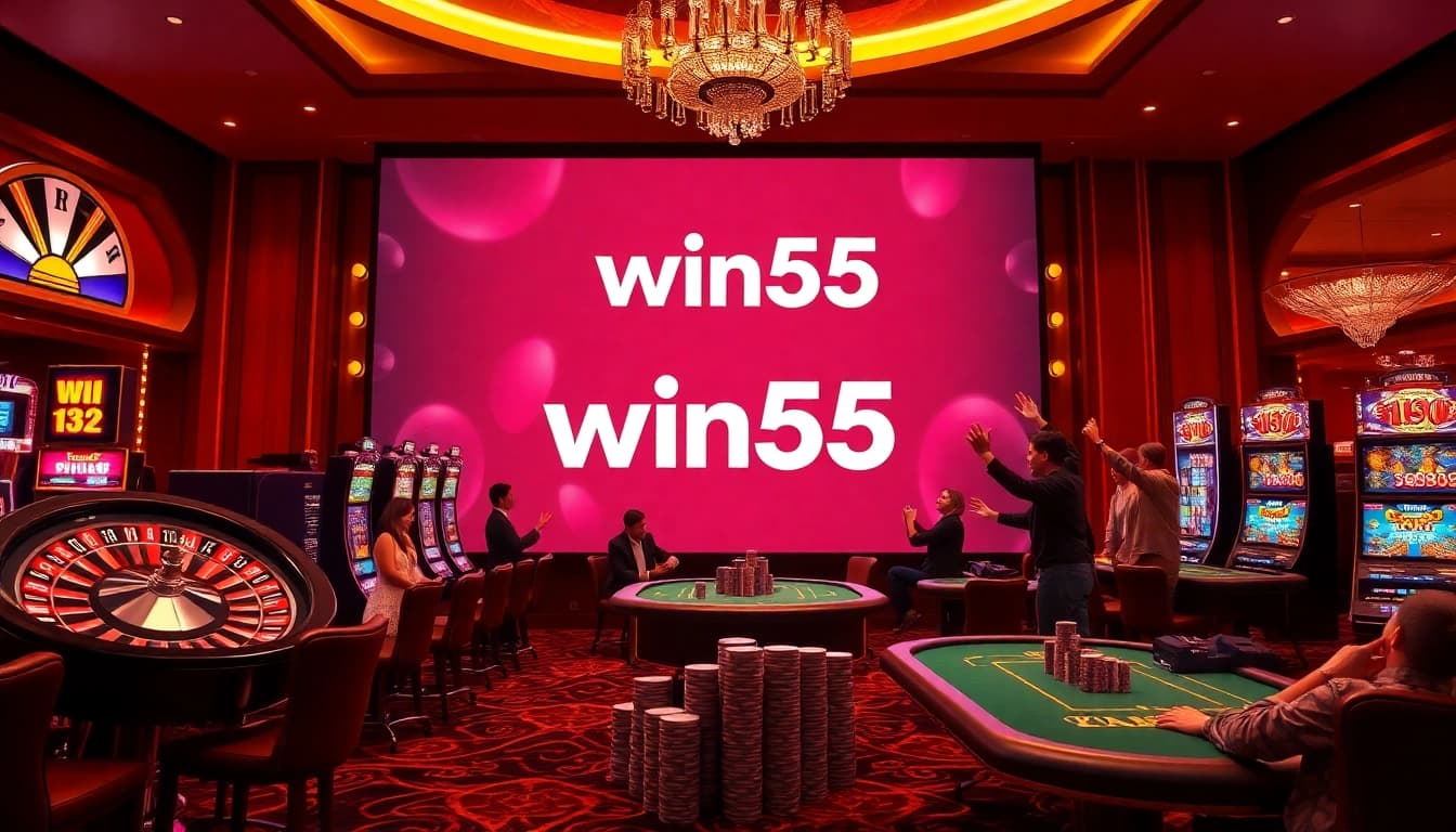 Experience the excitement of playing at win55 with thrilling casino tables and vibrant slot machines.