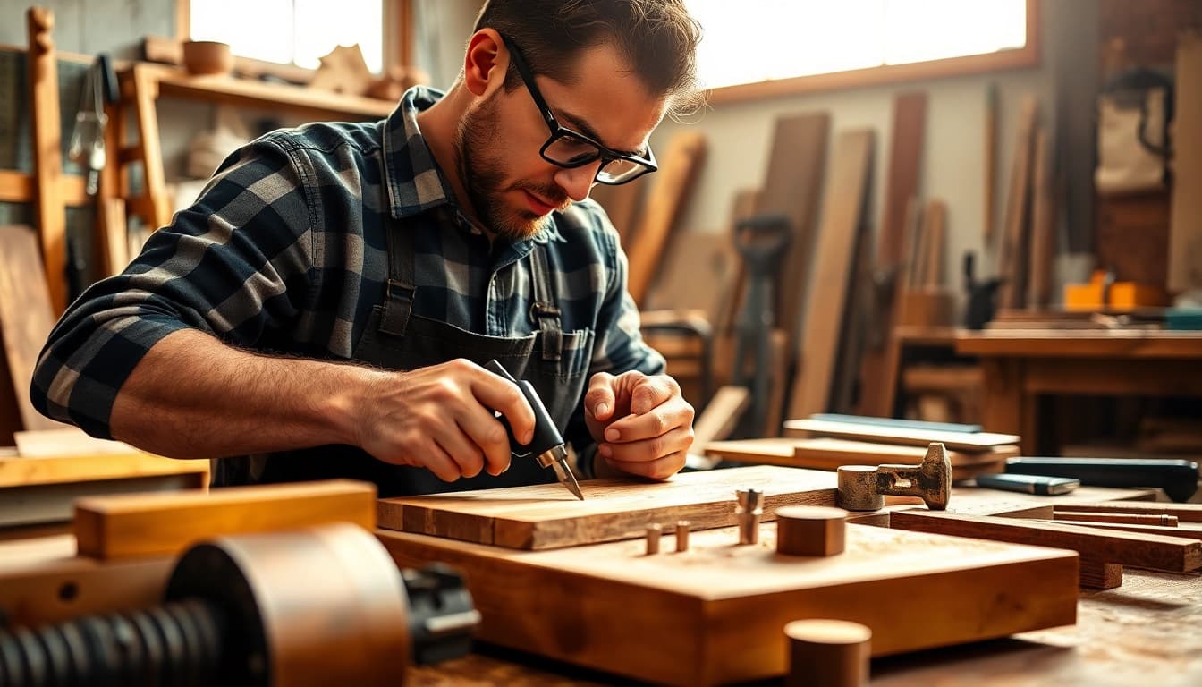 Trouver artisan est facile avec des experts dans un atelier bien éclairé.