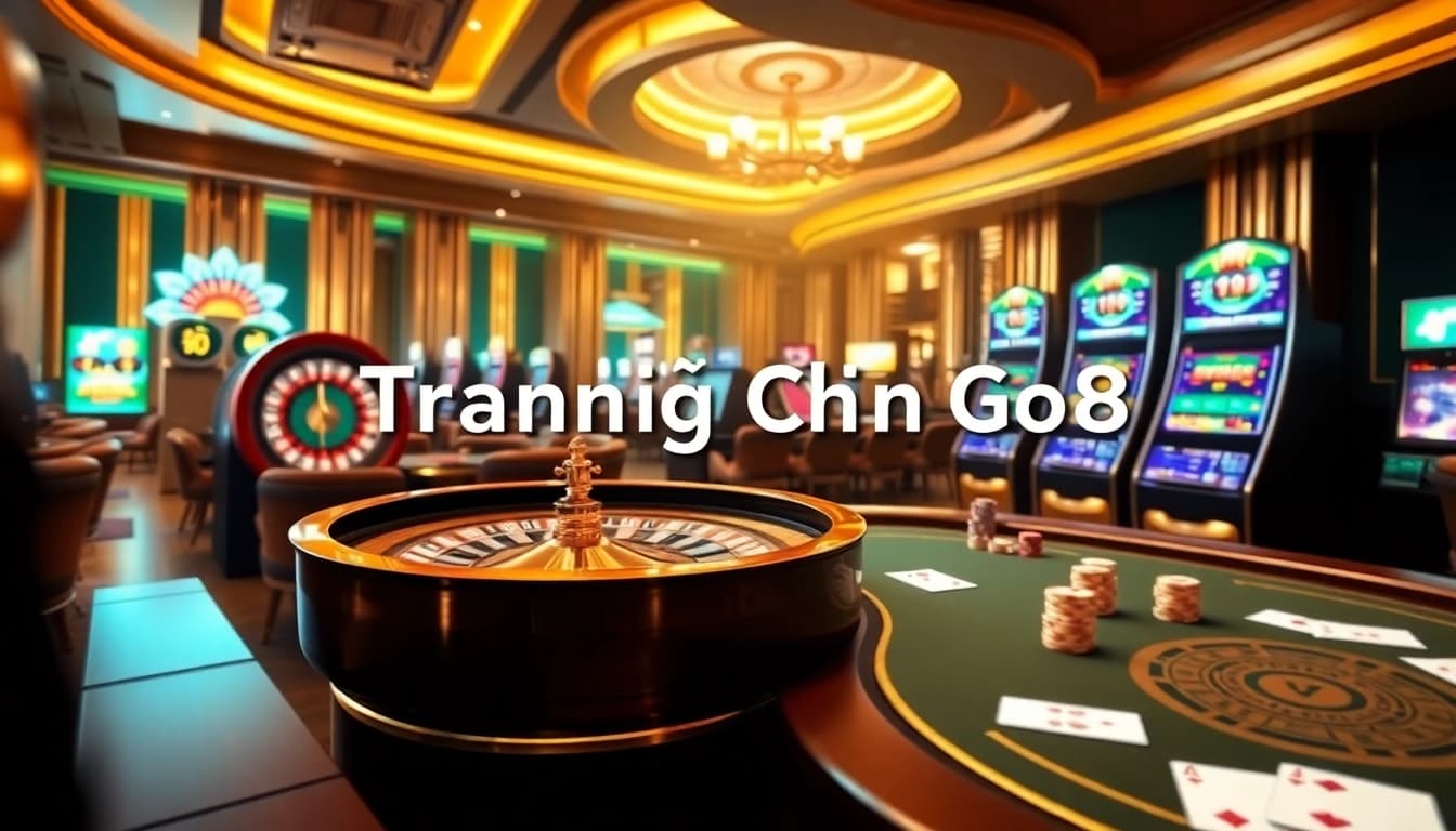 Experience top-tier gaming at Trang Chủ Go8 with vibrant casino visuals and engaging gameplay elements.