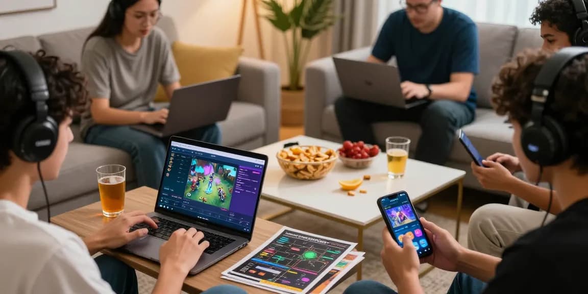 Players enjoying online games on ROKOK88 platform, showcasing vibrant gaming atmosphere.