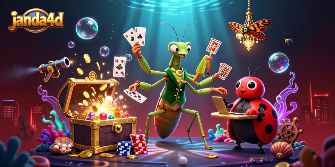 Menangkan permainan di janda4d dengan promo menarik dan kartu yang menyenangkan dari ilustrasi kasino digital.