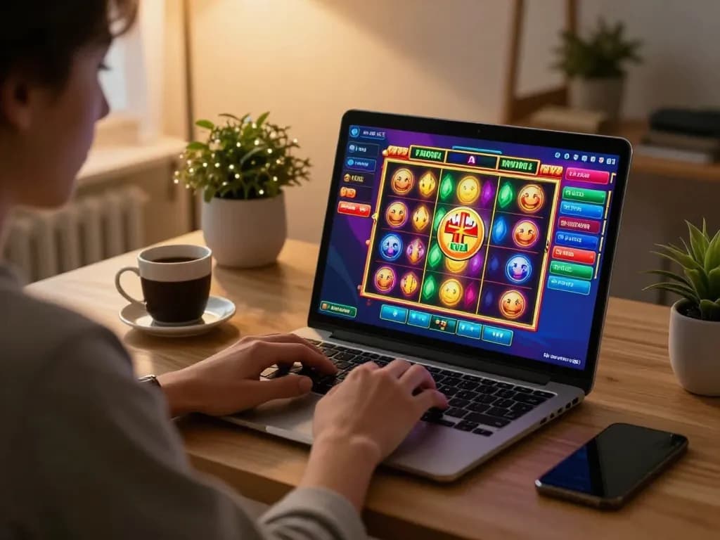 Engaging online slot deposit 2rb gameplay setup showcasing vibrant interface and relaxed environment.