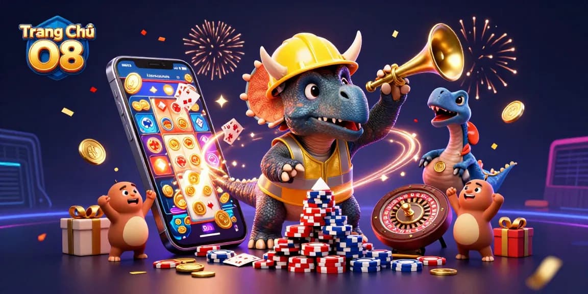 Experience the excitement at Trang Chủ O8 with a vibrant celebration of casino games and fun!