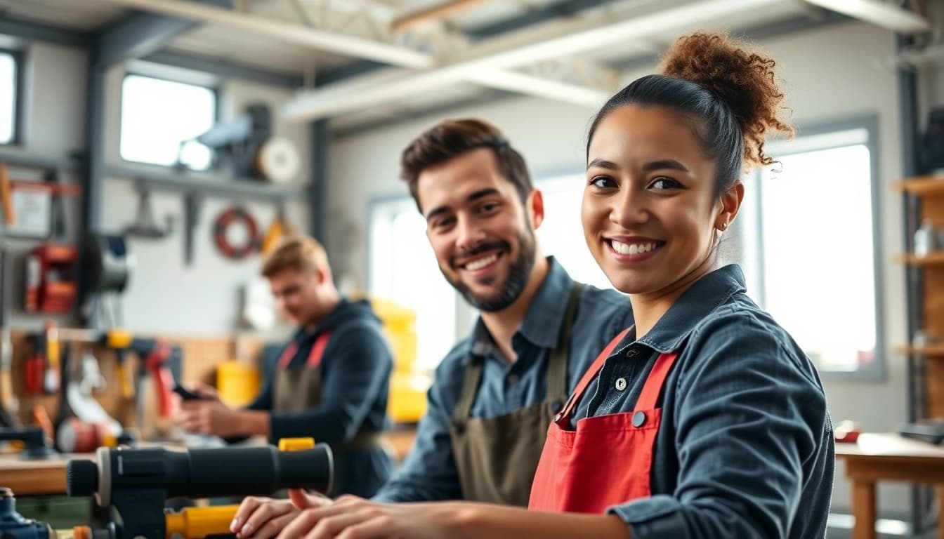 Join apprenticeship programs with hands-on training in a dynamic workshop environment.