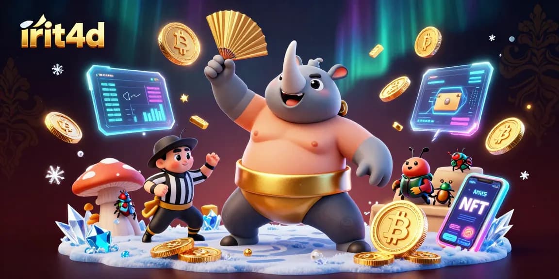Join the fun with irit4d as the sumo champion beetle stomps golden coins in a vibrant casino scene.