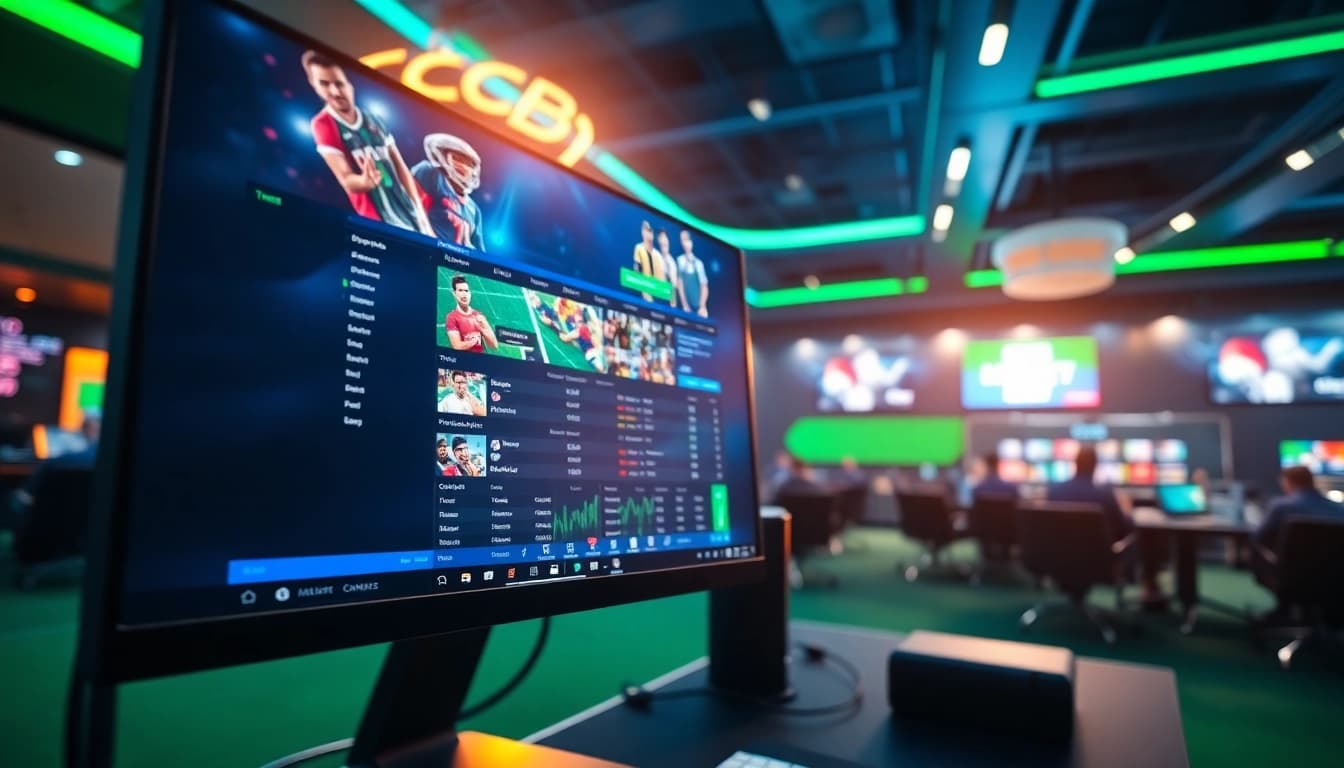 Engaging user interacting with the mm88bet platform in a dynamic betting lounge setting.