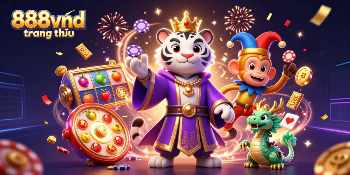 Win big on 888vnd trang chủ with vibrant slots and jackpot reels in a stunning 3D scene.