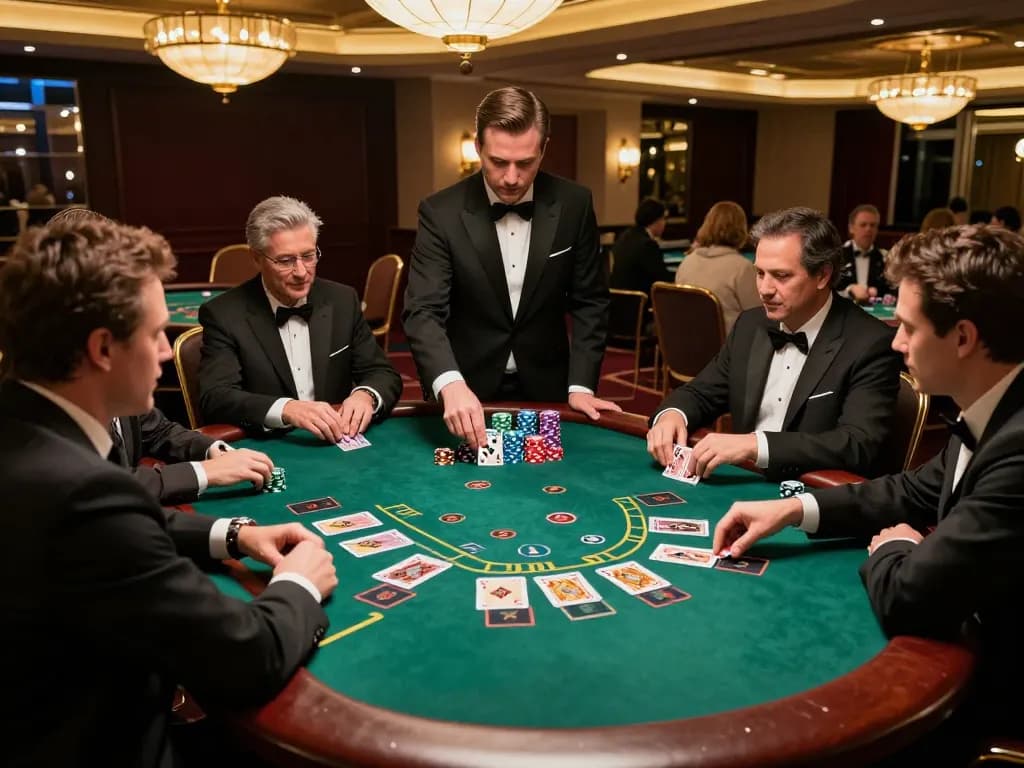 Experience thrilling gameplay at 789WIN blackjack table with players and dealer in action.