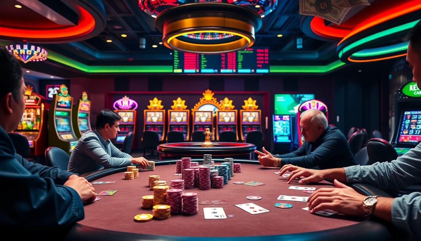 Experience the excitement of high-stakes poker and slot machines at https://new88.gold/, embodying thrilling gambling moments.