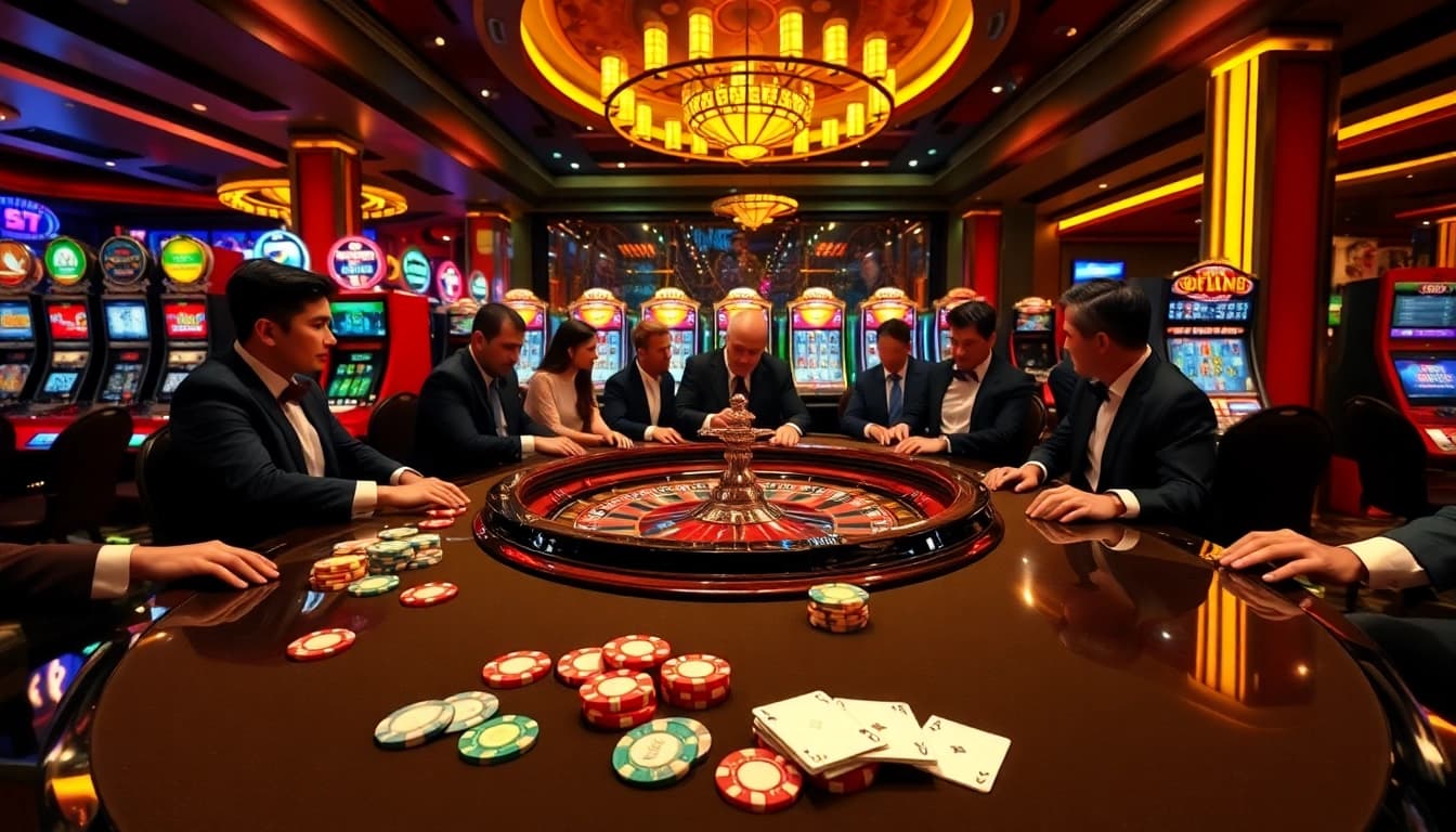 Join the excitement at MM88 PRESS as players engage around a lively roulette table.