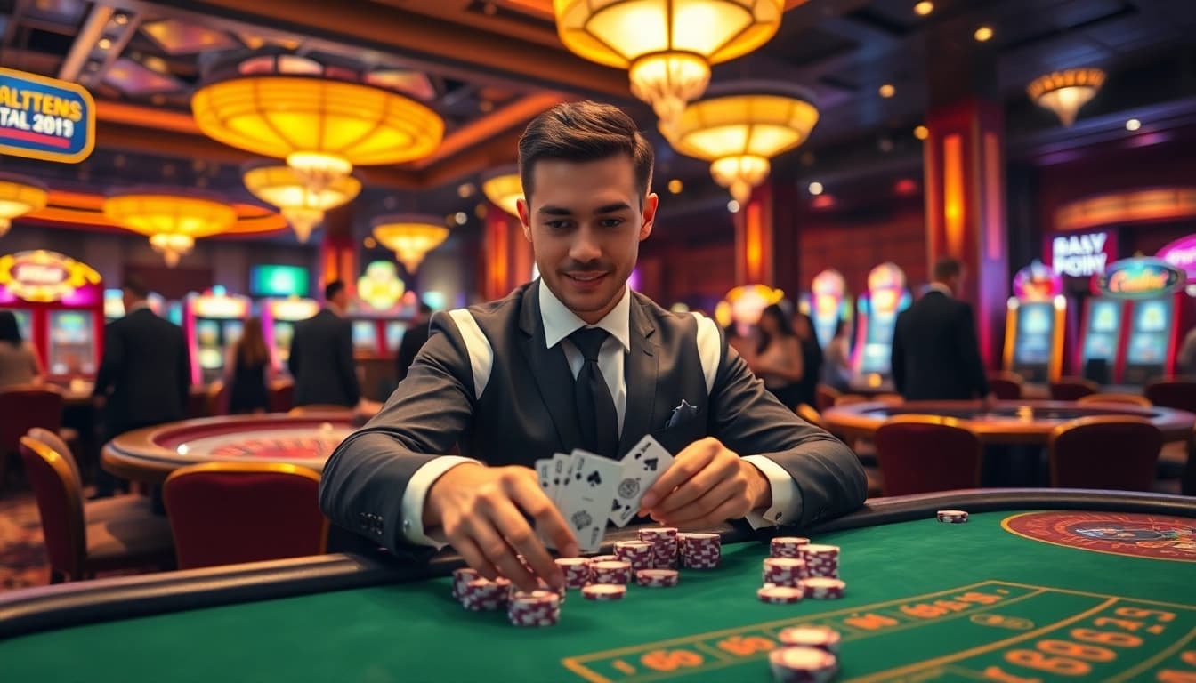 Permainan kasino dengan bbni4d menampilkan dealer profesional dan suasana yang energik.