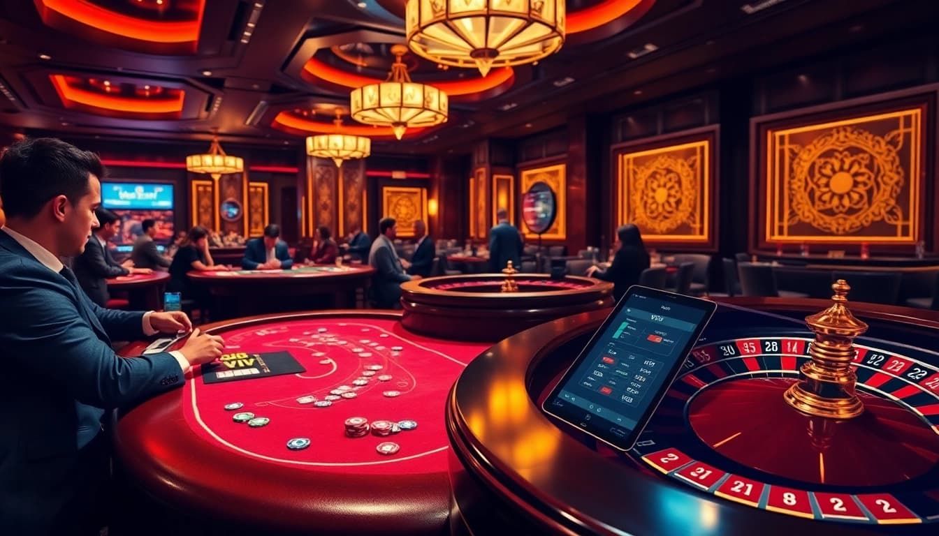 Experience the excitement at GO88 VIP with stunning casino visuals, including vibrant games and engaging players.