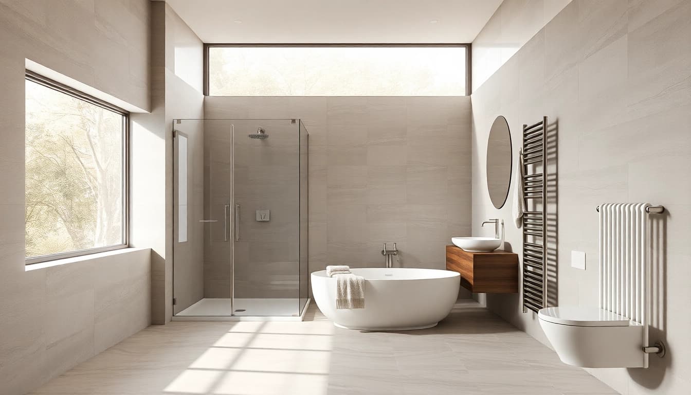 Verbessern Sie Ihr Badezimmer mit sonni sanitär Produkten wie eleganten Duschkabinen und Heizkörpern.