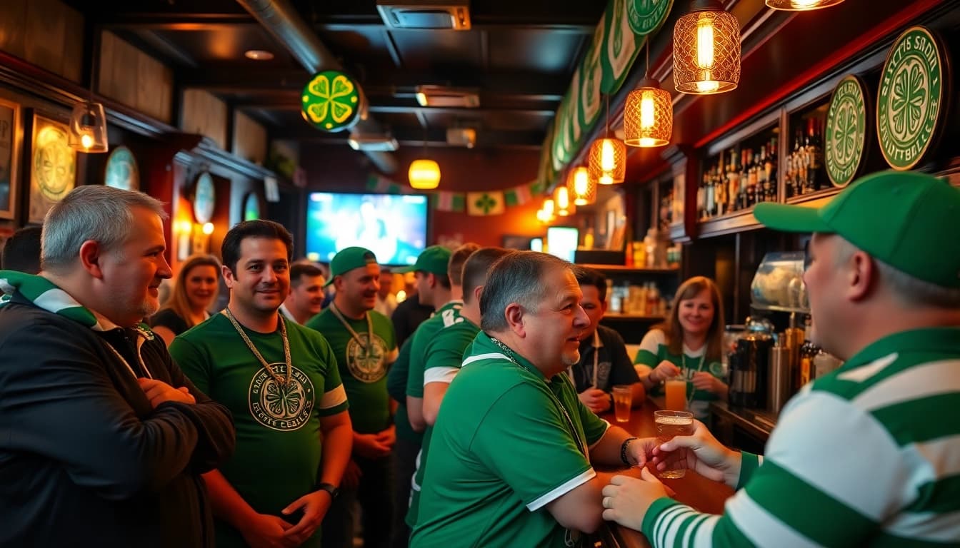 Fans enjoy lively atmosphere at csc hamburg gathering in a vibrant pub.