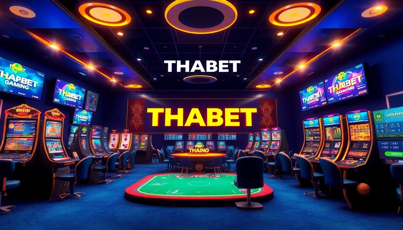 Engaging casino scene featuring THABET with modern gaming options and vibrant atmosphere.