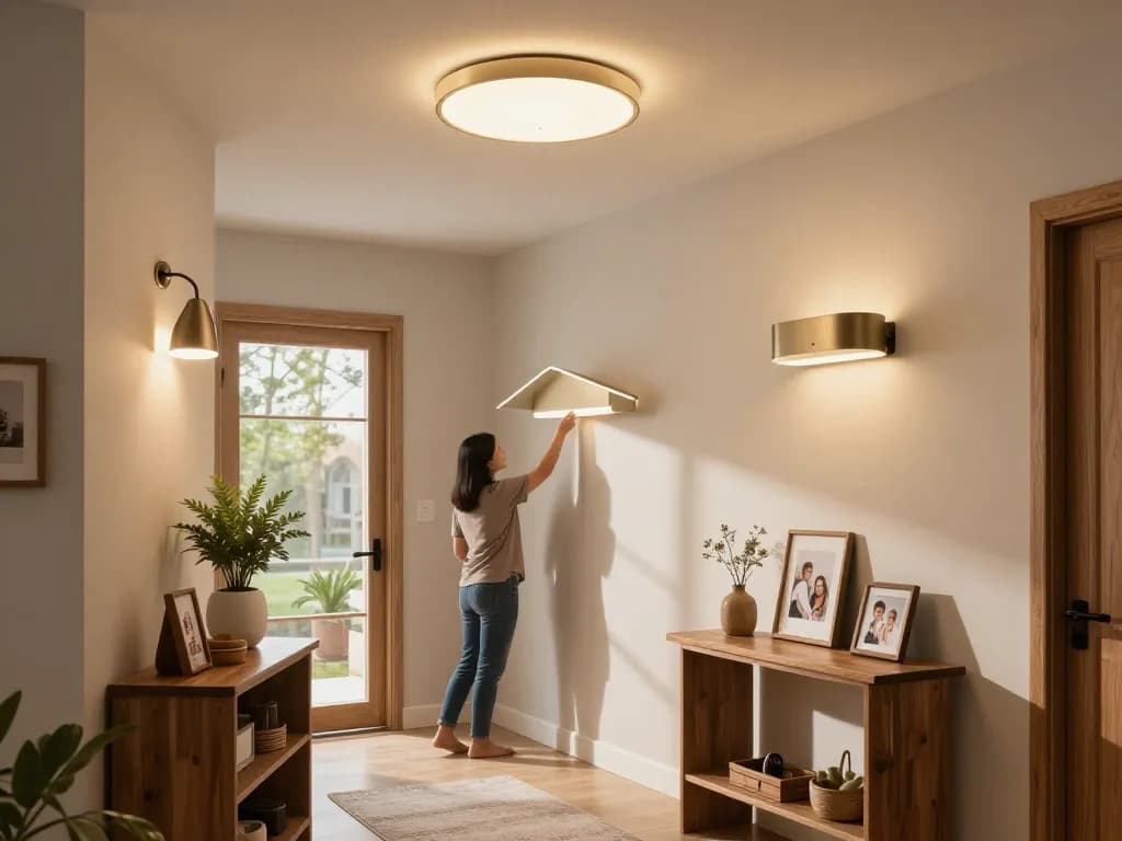 Stylish hallway light fixtures illuminating modern home decor with warmth and elegance.