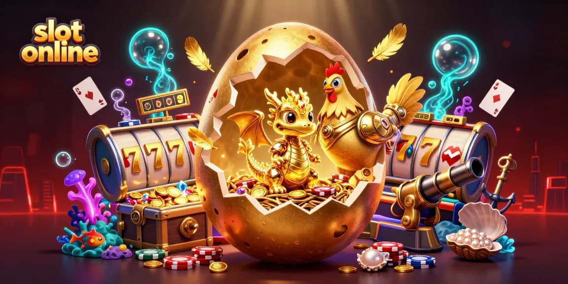Permainan slot online yang menggiurkan dengan mesin slot dan simbol keberuntungan, lihat ilustrasi menarik ini!