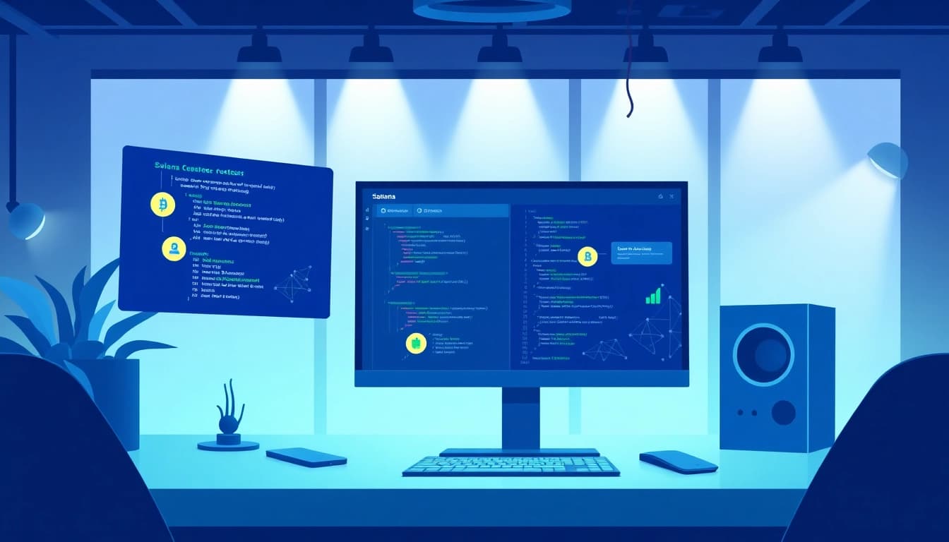 Visual representation of the Solana Token Creator showcasing digital tokens and blockchain technology.