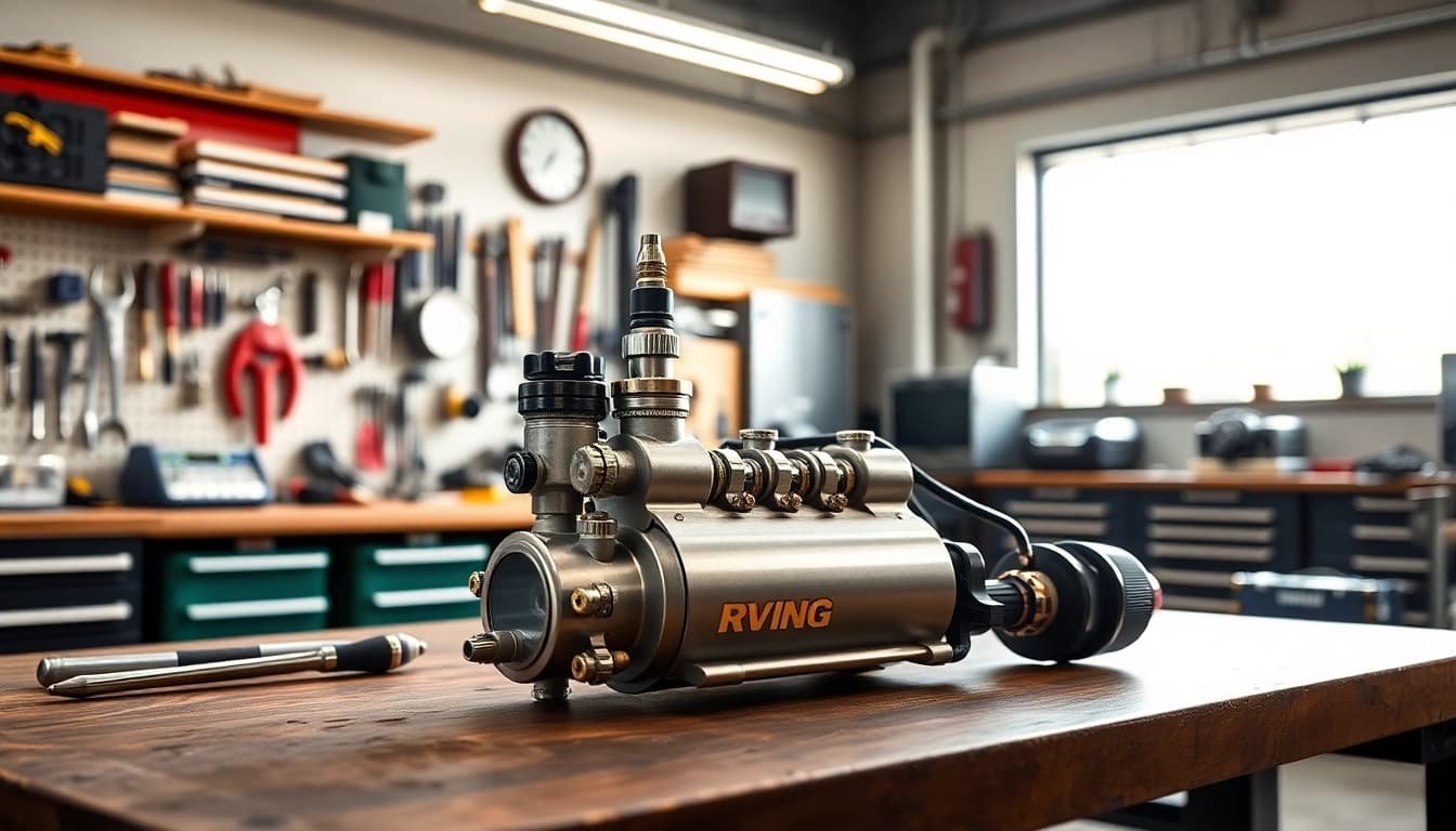 The RVNG G8X S58 Port Injection Kit showcased in a vibrant automotive workshop.