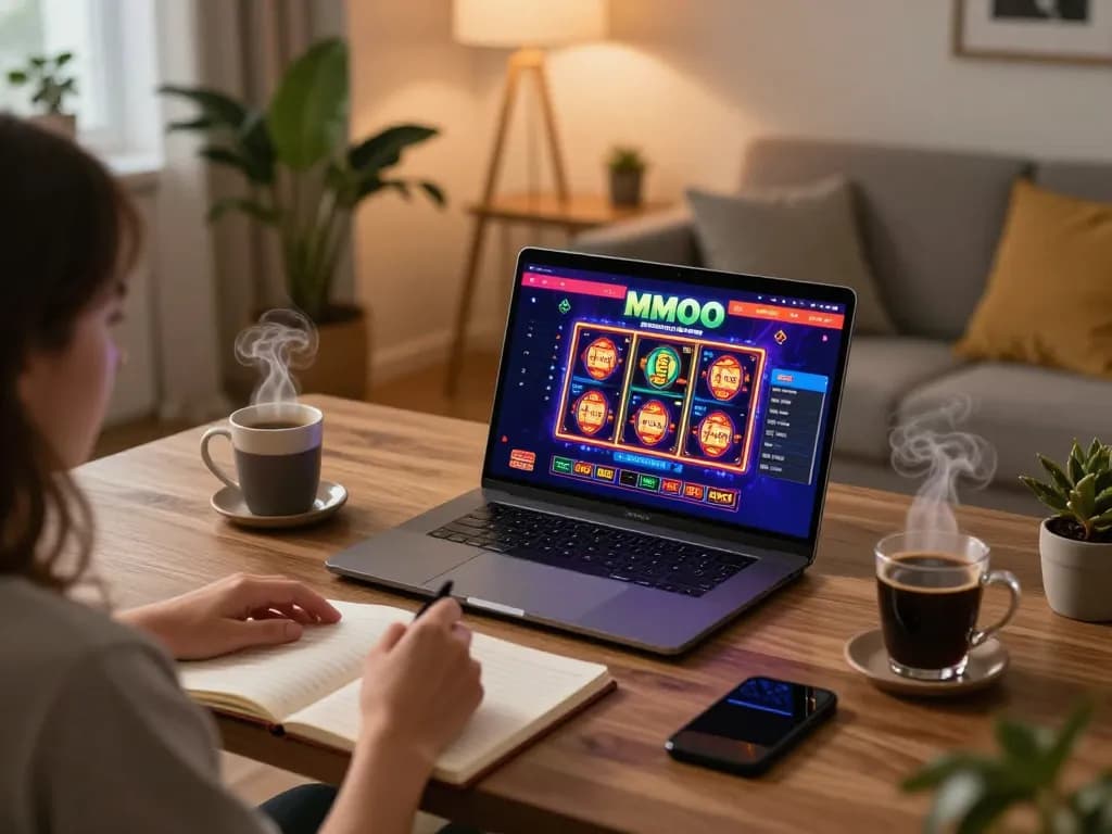 Engaging online casino gameplay at MMOO with vibrant graphics and strategic planning