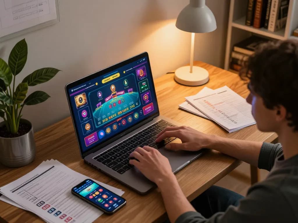 Player engaged in live dealer games at cm88-yu online casino, showcasing a vibrant gaming atmosphere.
