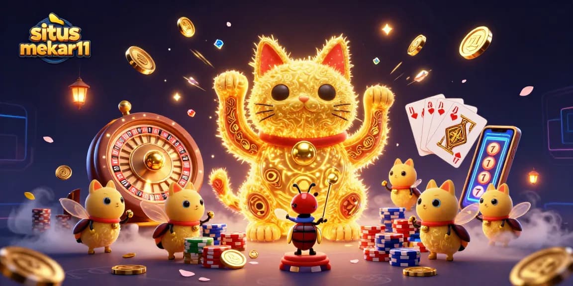 Enhance your gaming experience on situs mekar11 with vibrant slot reels and dynamic casino elements.
