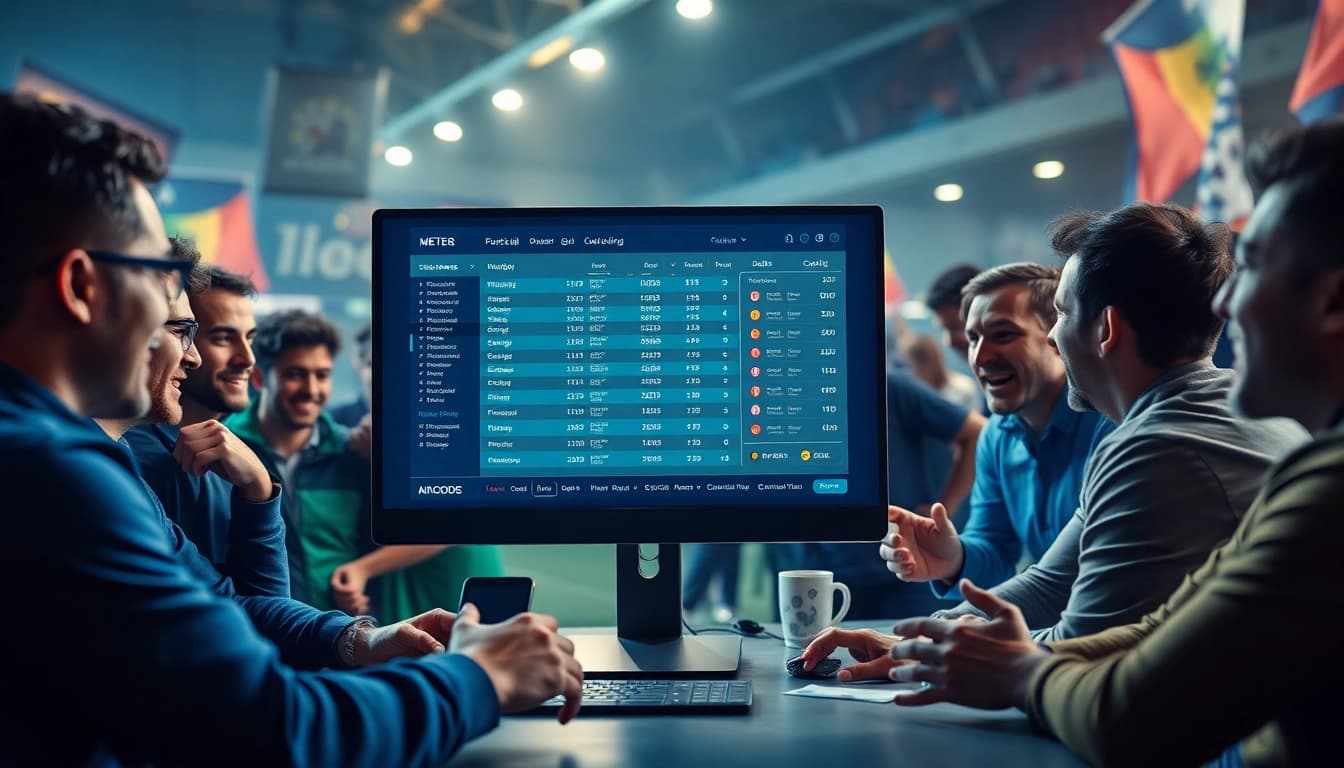 Engaged fans view kèo nhà cái updates on a modern sports betting website.