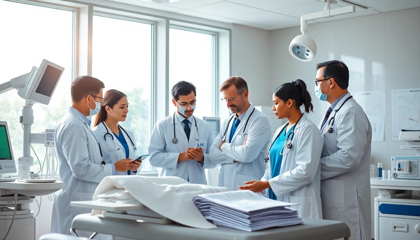 Collaborative medical professionals at https://www.medexdtc.com discussing patient care.