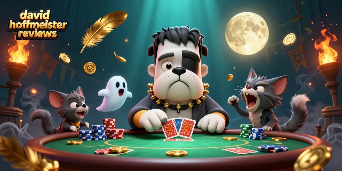 Experience exciting gameplay with david hoffmeister reviews featuring a poker scene with dynamic characters.
