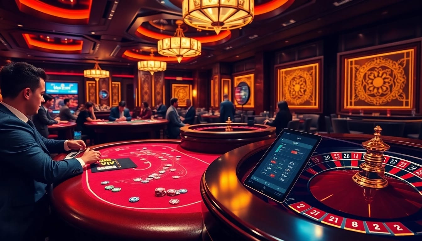 Experience the excitement at GO88 VIP with stunning casino visuals, including vibrant games and engaging players.