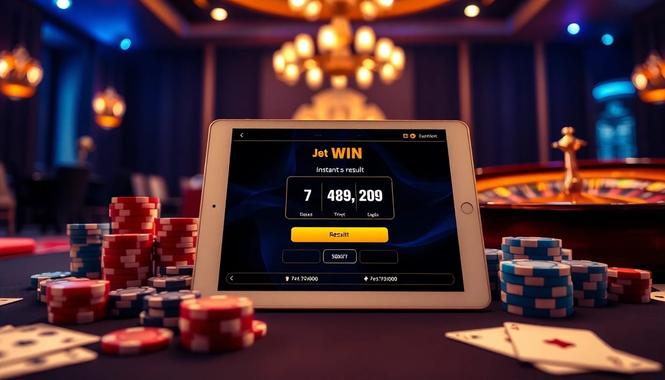 Experience the excitement of Tool xổ số siêu tốc with a modern lottery interface in a luxurious casino setting.