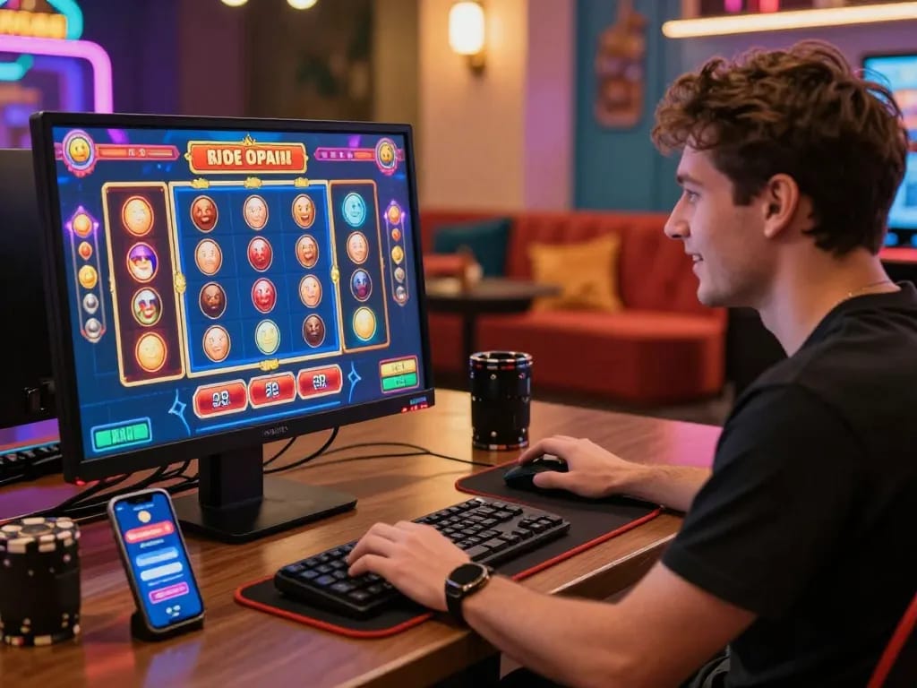 xpay33 promotion highlighted with enthusiastic user engaging in online casino gaming.