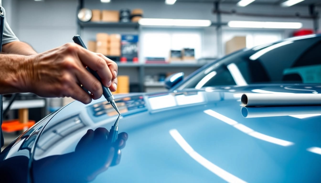 Watch a skilled paint protection film installer in Fort Worth applying premium film to a modern car.