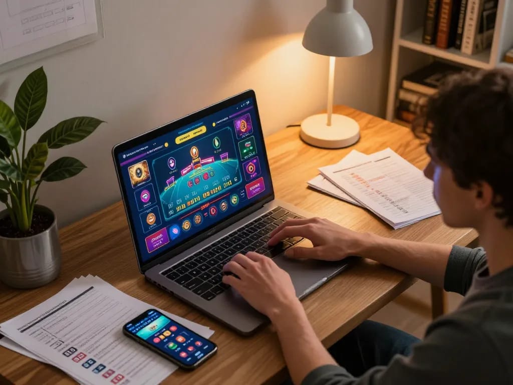 Player engaged in live dealer games at cm88-yu online casino, showcasing a vibrant gaming atmosphere.